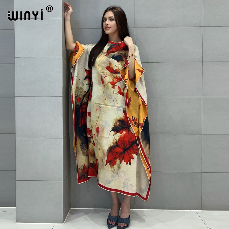 Boho Summer Beach Maxi Dress - WINYI 비치 원피스 하이 퀄리티 보호