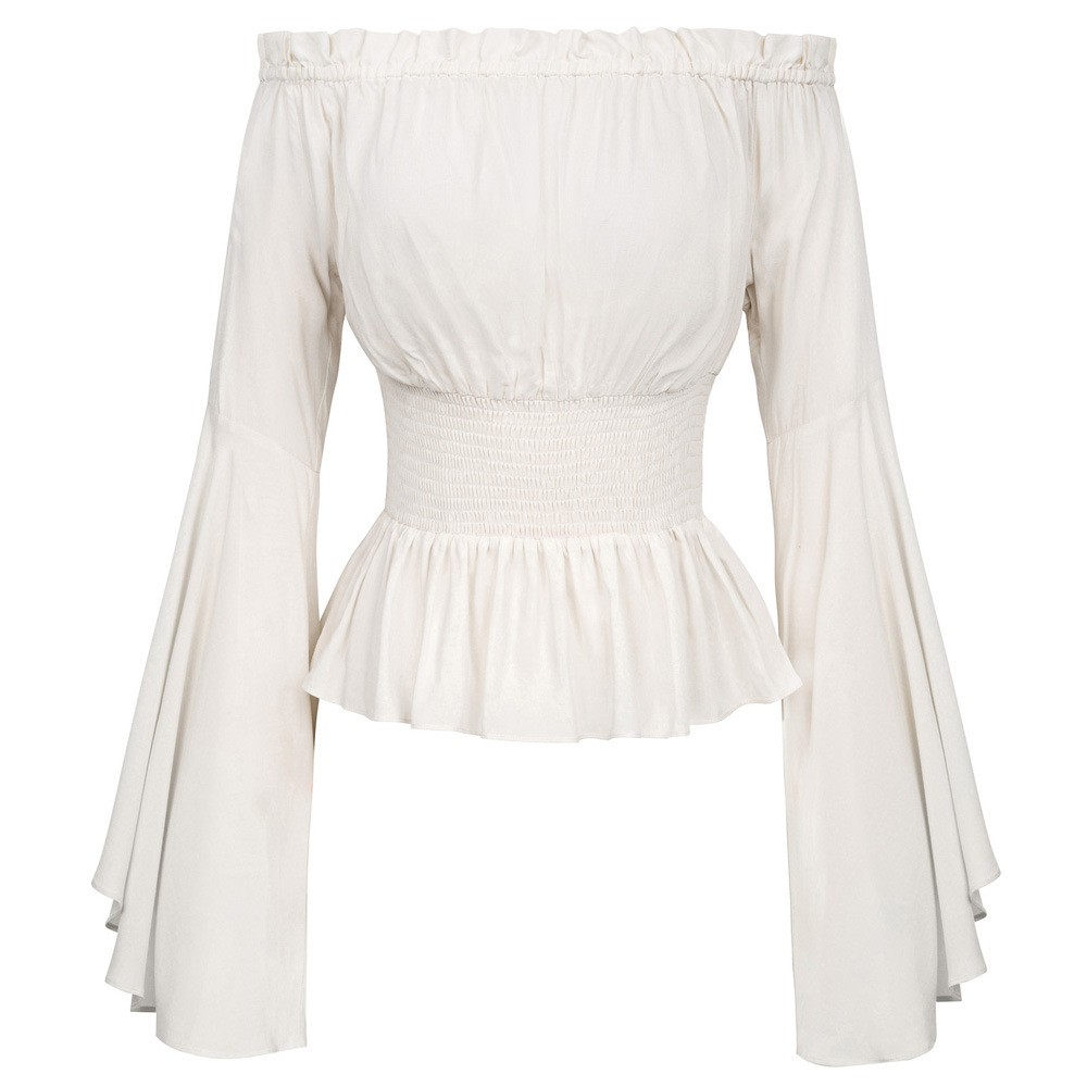 긴 소매의 상의, 비대칭 디자인, 르네상스 시대 의상  - Tops 리뷰 및 가격