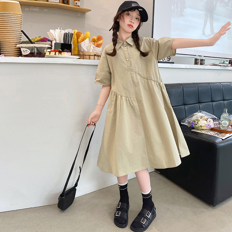 한국 아동복 여아 드레스 2025 여름 아동 스윗 캠퍼 - Korean Style A Line Shirt Dress 리뷰 및 가격