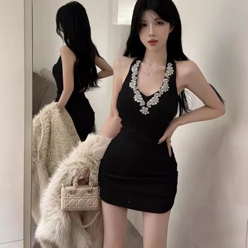 섹시한 블랙 원숄더 러칭 바디콘 미니 드레스, 반짝이는 - Sparkly Rhinestone Club Party Dress 리뷰 및 가격