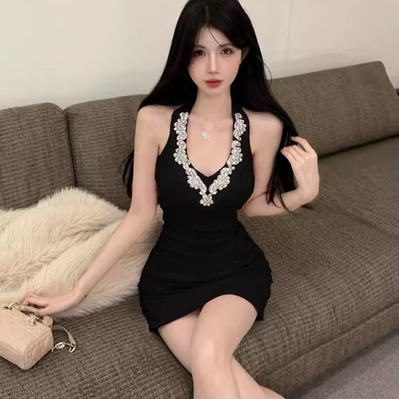 섹시한 블랙 원숄더 러칭 바디콘 미니 드레스, 반짝이는 - Sparkly Rhinestone Club Party Dress 리뷰 및 가격